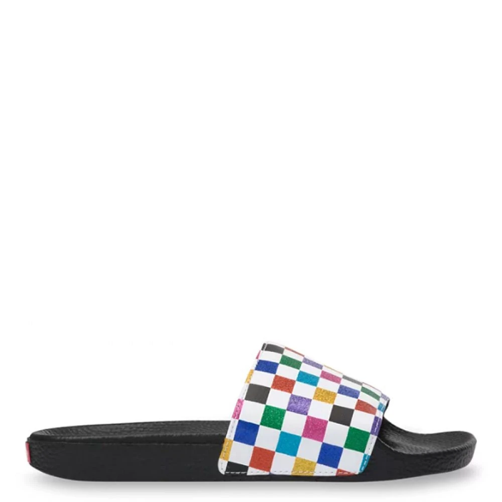 Vans Women's Glitter Slide-On In Checkerboard-Multi 3 Vans Women's Glitter Slide-On In Checkerboard-Multi