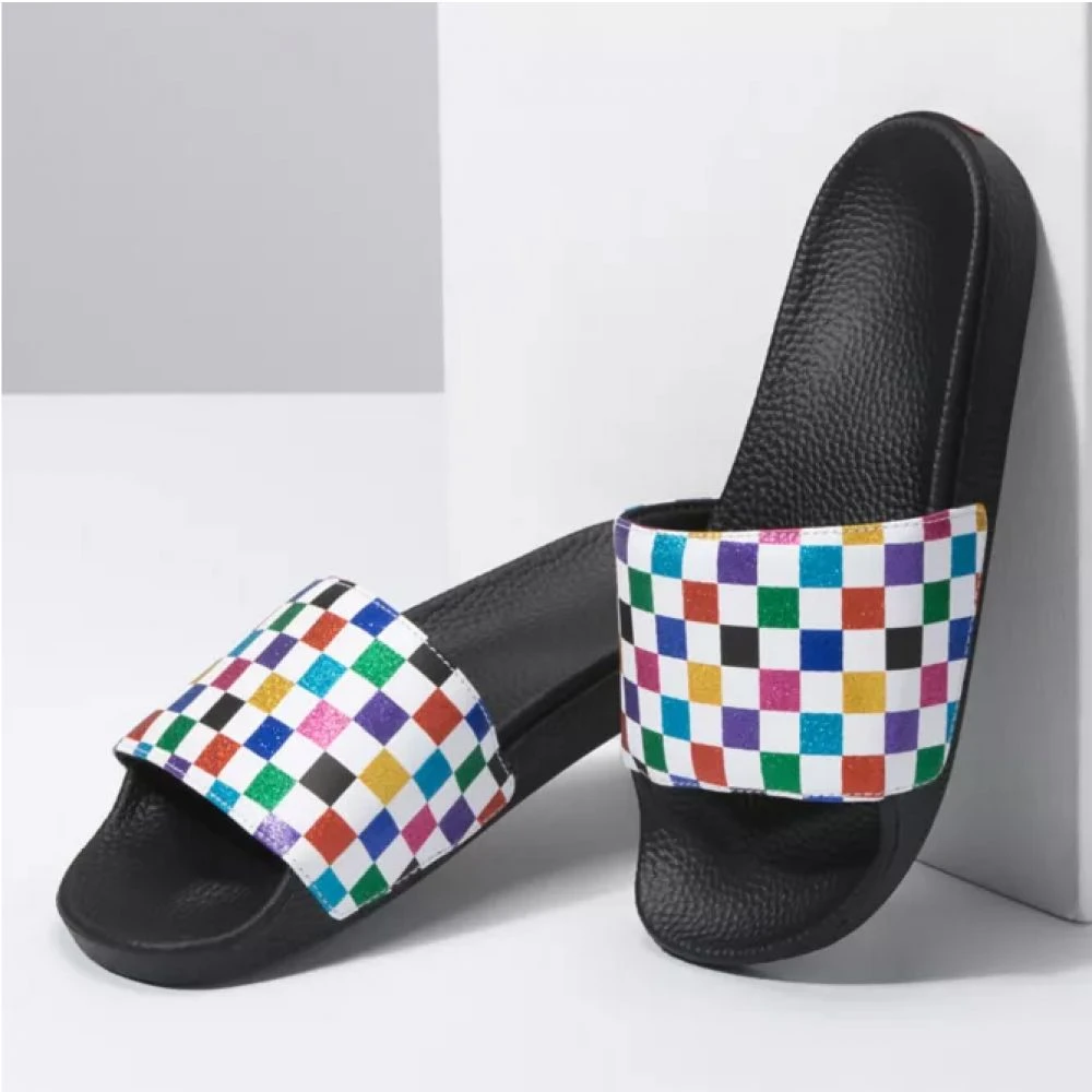 Vans Women's Glitter Slide-On In Checkerboard-Multi 4 Vans Women's Glitter Slide-On In Checkerboard-Multi - Image 2