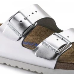 Birkenstock Women's Arizona Softbed Leather In Metallic Silver (Narrow Width) 11 Birkenstock Women's Arizona Softbed Leather In Metallic Silver (Narrow Width) -Shoe Discount Store 1 0 1005961 detail 1 1100x