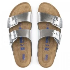 Birkenstock Women's Arizona Softbed Leather In Metallic Silver (Narrow Width) 10 Birkenstock Women's Arizona Softbed Leather In Metallic Silver (Narrow Width) -Shoe Discount Store 1 0 1005961 top 1100x