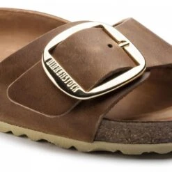 Birkenstock Women's Madrid Big Buckle Oiled Leather In Cognac (Narrow Width) -Shoe Discount Store 1 0 1006525 detail 1 1100x