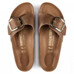 Birkenstock Women's Madrid Big Buckle Oiled Leather In Cognac (Narrow Width) -Shoe Discount Store 1 0 1006525 top 1100x