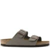 Birkenstock Arizona Birkibuc In Stone (Narrow Width) -Shoe Discount Store 1 5 151213 side 1100x