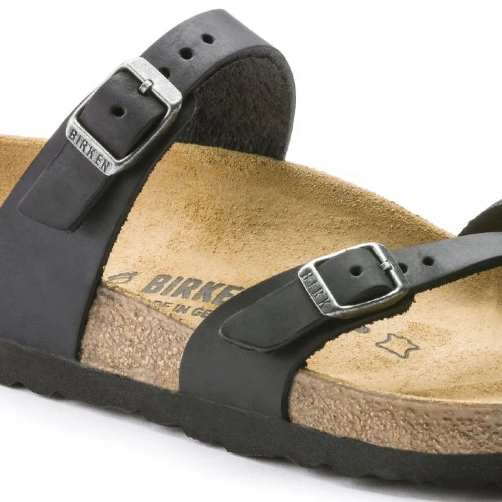 Birkenstock Women's Mayari Oiled Leather In Black 7 Birkenstock Women's Mayari Oiled Leather In Black - Image 5
