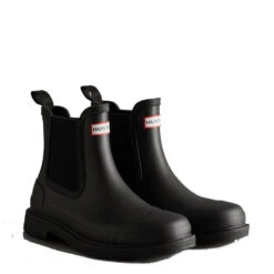 Hunter Women's Commando Chelsea Boots In Black -Shoe Discount Store 20220114165842 prod ss22 org wfs1018rma blk 2 1100x