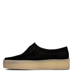 Clarks Women's Wallabee Cup In Black Nubuck -Shoe Discount Store 26158156 1343 4 1100x