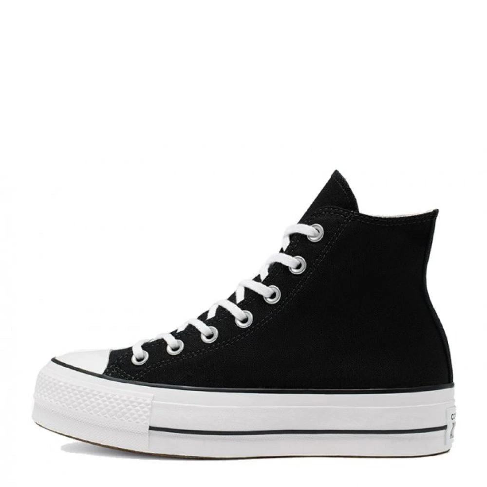 Converse Women's Chuck Taylor All Star Canvas Platform Hi In Black/White/White 4 Converse Women's Chuck Taylor All Star Canvas Platform Hi In Black/White/White - Image 2