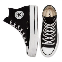 Converse Women's Chuck Taylor All Star Canvas Platform Hi In Black/White/White 10 Converse Women's Chuck Taylor All Star Canvas Platform Hi In Black/White/White -Shoe Discount Store 560845c e 08x1 2 1100x