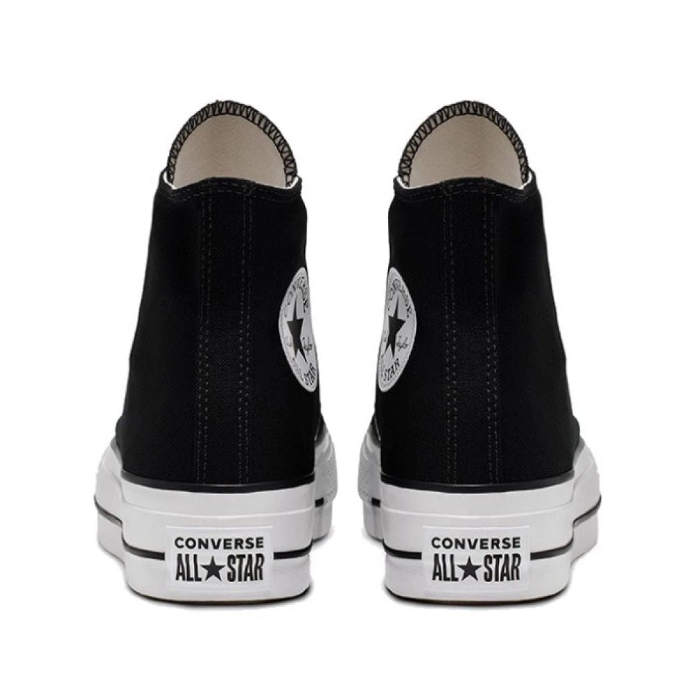 Converse Women's Chuck Taylor All Star Canvas Platform Hi In Black/White/White 7 Converse Women's Chuck Taylor All Star Canvas Platform Hi In Black/White/White - Image 5