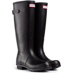 Hunter Women's Original Back Adjustable Rain Boots In Black -Shoe Discount Store 7 5 75 hunter original back adjustable black 1 1 1100x