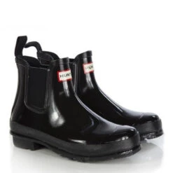 Hunter Women's Original Gloss Chelsea Wellington In Black 5 Hunter Women's Original Gloss Chelsea Wellington In Black -Shoe Discount Store 8 6 864351 1100x