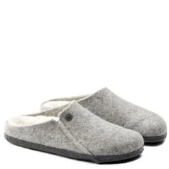 Birkenstock Men's Zermatt Shearling Wool Felt In Light Grey 7 Birkenstock Men's Zermatt Shearling Wool Felt In Light Grey -Shoe Discount Store BI 1015092 2100 2 1100x
