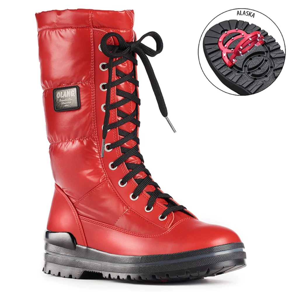 Olang Women's Glamour Boots In Red 3 Olang Women's Glamour Boots In Red