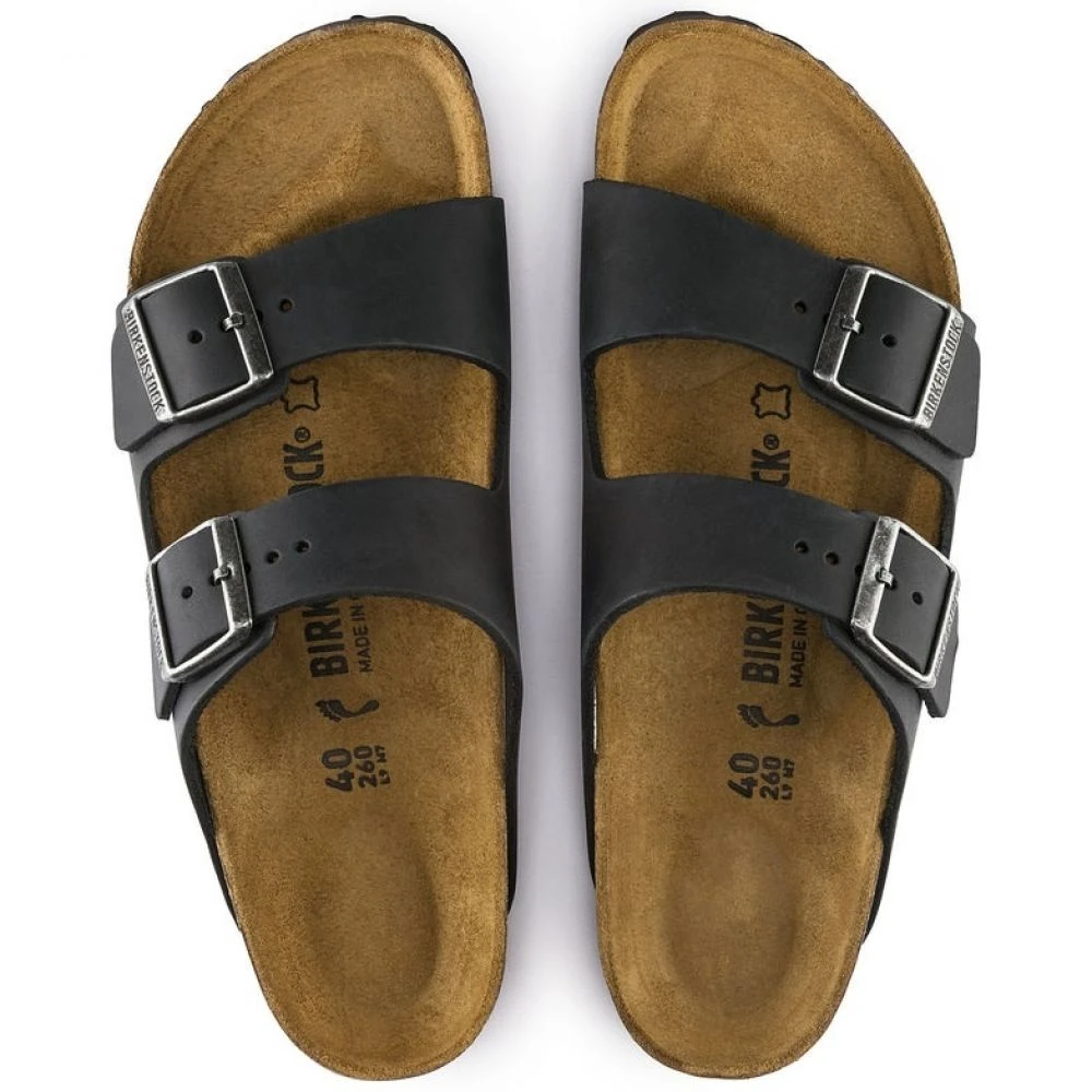Birkenstock Arizona Oiled Leather In Black 6 Birkenstock Arizona Oiled Leather In Black - Image 4