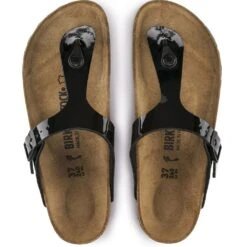 Birkenstock Gizeh Birko-Flor Patent In Black -Shoe Discount Store b i birkenstock birko flor patent black 43663 4 1100x