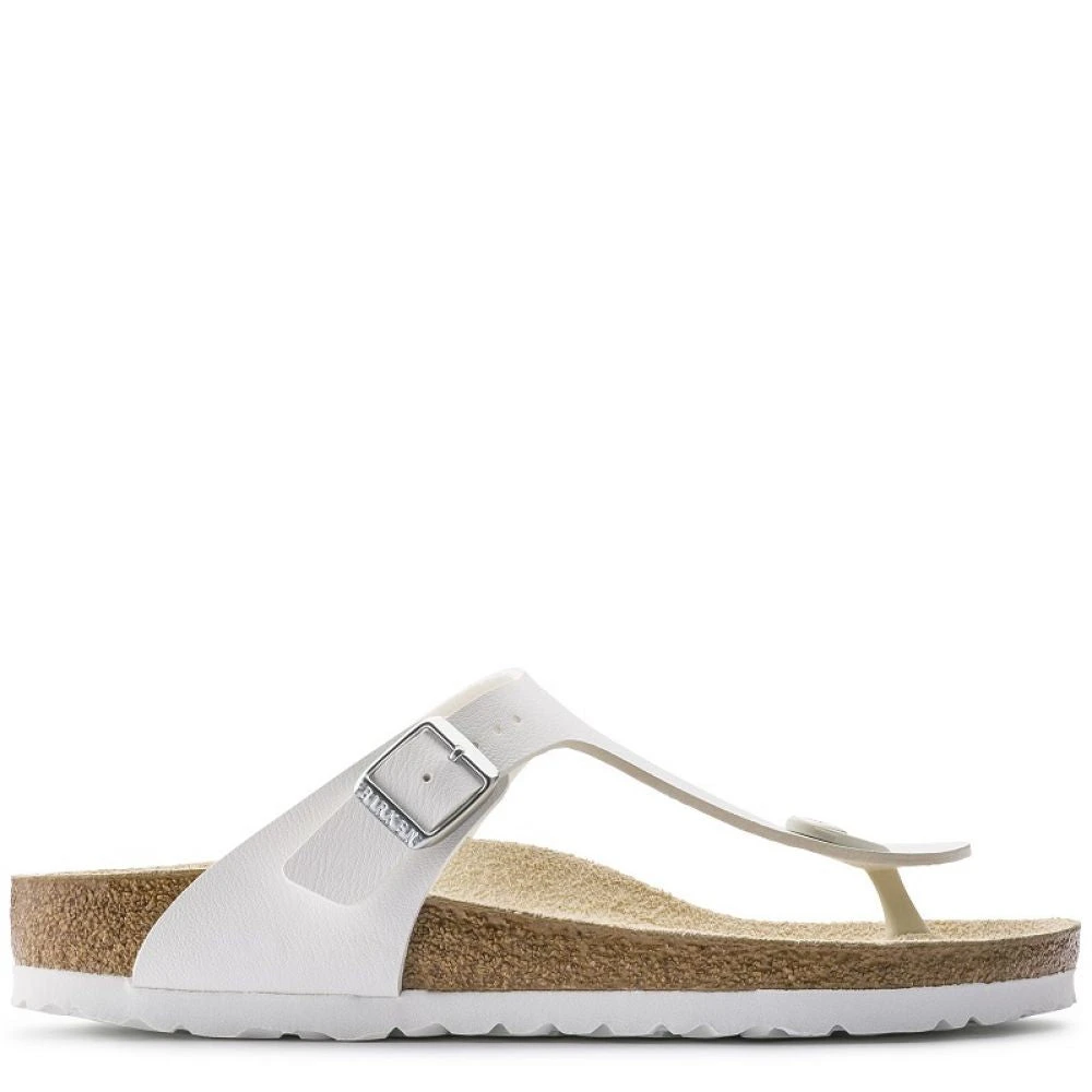 Birkenstock Gizeh Birko-Flor In White 3 Birkenstock Gizeh Birko-Flor In White