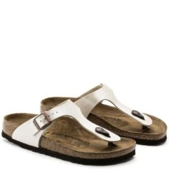 Birkenstock Gizeh Birko-Flor Graceful In Pearl -Shoe Discount Store b i birkenstock gizeh graceful pearl white 943873 3 1100x