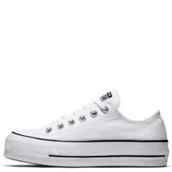 Converse Women's Chuck Taylor All Star Lift In White/Black -Shoe Discount Store c o convers chuck taylor all star lift low top white 560251c 1 1100x