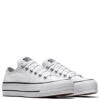 Converse Women's Chuck Taylor All Star Lift In White/Black -Shoe Discount Store c o convers chuck taylor all star lift low top white 560251c 5 1100x