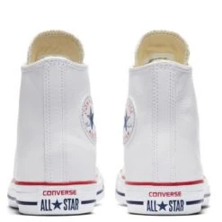 Converse Chuck Taylor All Star Leather High Top In Optic White -Shoe Discount Store c o converse chuck taylor all star leather high top black 132169c 5 1100x