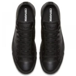 Converse Chuck Taylor All Star Mono Leather Low Top In Black Monochrome 10 Converse Chuck Taylor All Star Mono Leather Low Top In Black Monochrome -Shoe Discount Store c o converse chuck taylor all star monochrome leather low top black 135253 4 1100x