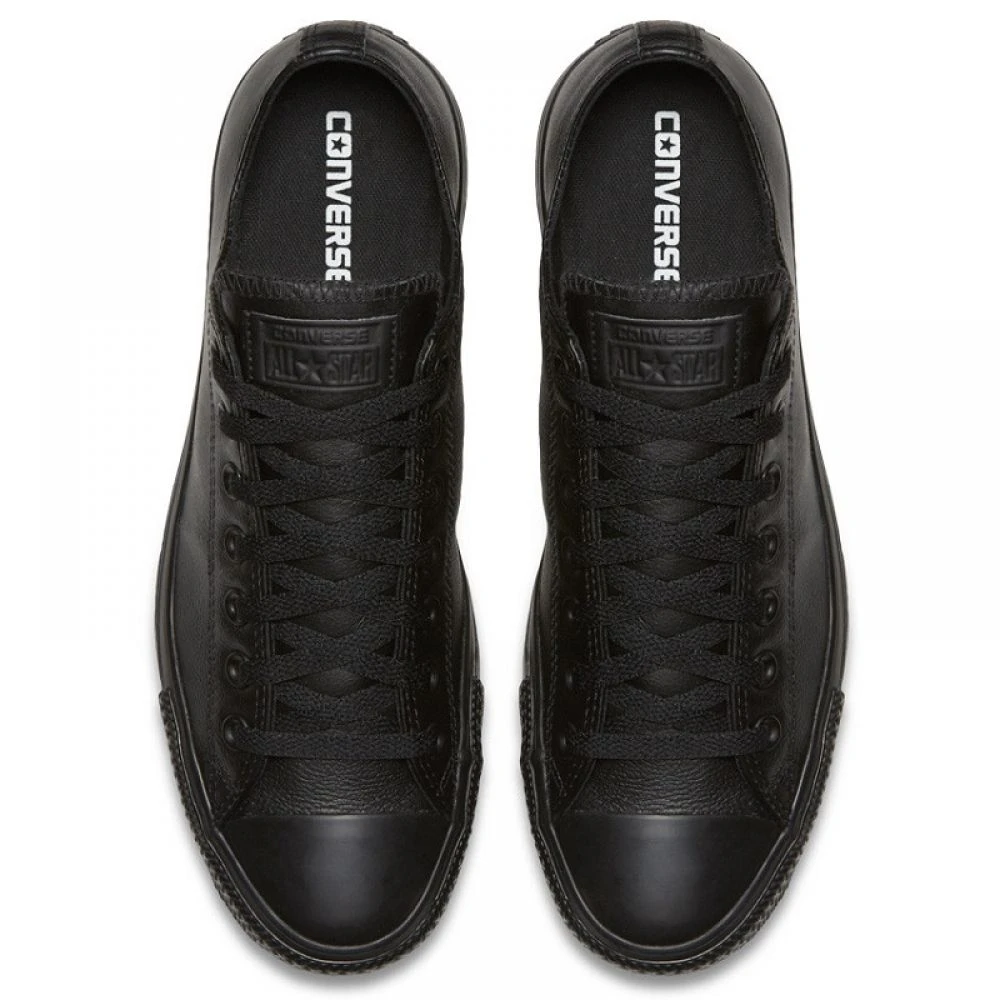 Converse Chuck Taylor All Star Mono Leather Low Top In Black Monochrome 6 Converse Chuck Taylor All Star Mono Leather Low Top In Black Monochrome - Image 4