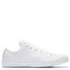 Converse Chuck Taylor All Star Mono Leather Low Top In White Monochrome -Shoe Discount Store c o converse chuck taylor all star monochrome leather low top white 136823 1 1100x