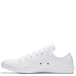 Converse Chuck Taylor All Star Mono Leather Low Top In White Monochrome -Shoe Discount Store c o converse chuck taylor all star monochrome leather low top white 136823 3 1100x