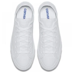 Converse Chuck Taylor All Star Mono Leather Low Top In White Monochrome -Shoe Discount Store c o converse chuck taylor all star monochrome leather low top white 136823 4 1100x