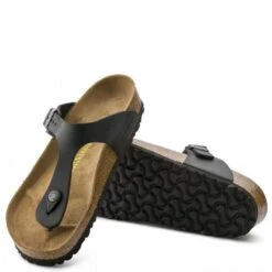 Birkenstock Women's Gizeh Oiled Leather In Black -Shoe Discount Store g i gizeh 845251 2 1100x