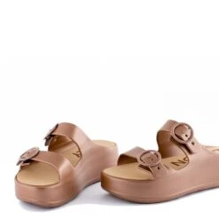 Lemon Jelly Women's Gaia Platform Slides In Brown -Shoe Discount Store gaia 08 04 1100x