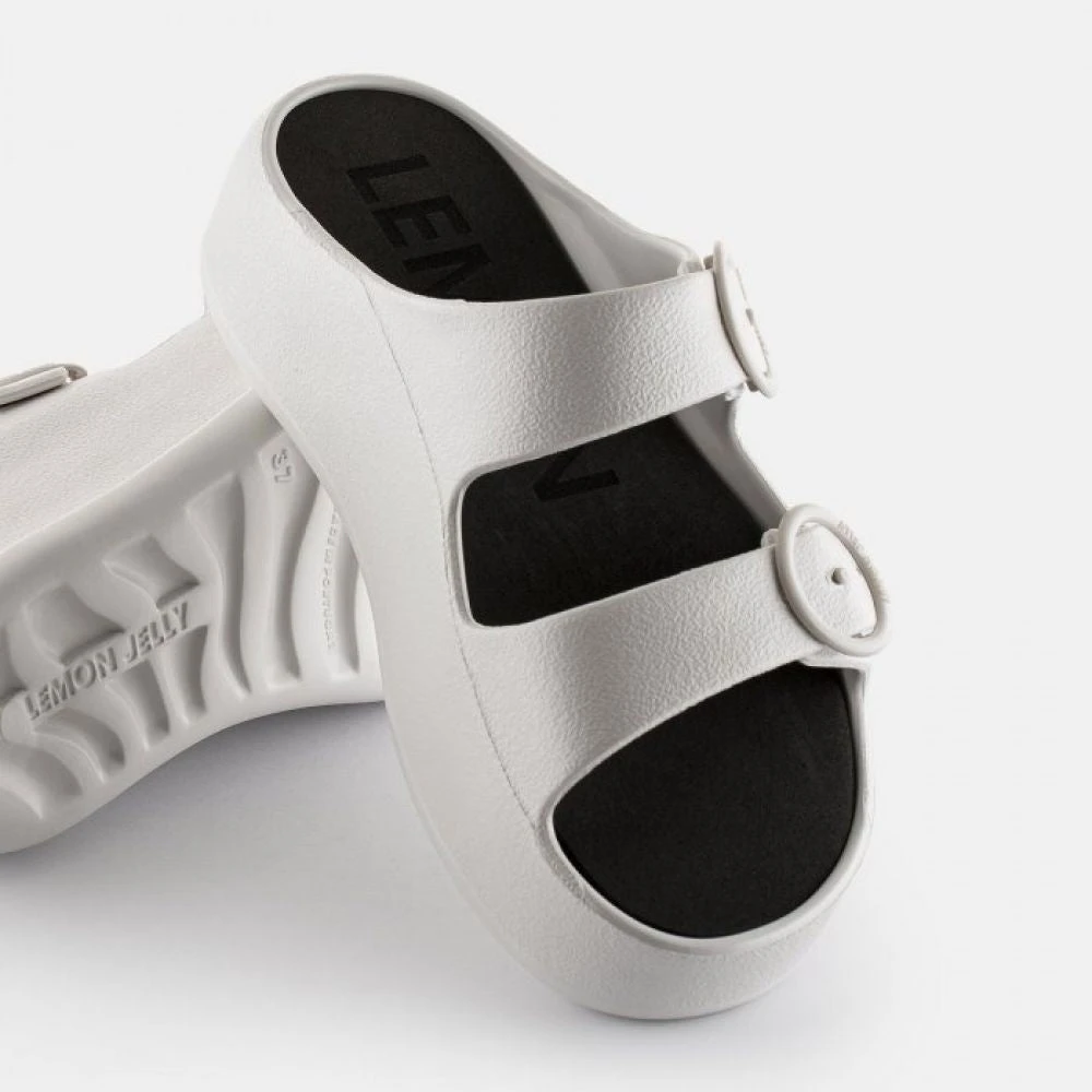 Lemon Jelly Women's Gaia Platform Slides In White 5 Lemon Jelly Women's Gaia Platform Slides In White - Image 3